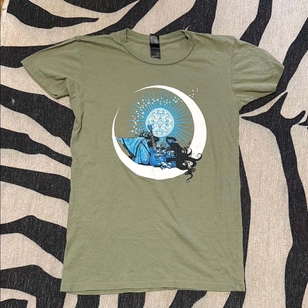 Vintage 2009 Govt Mule Band T-Shirt Olive Green Graphic Concert Tee